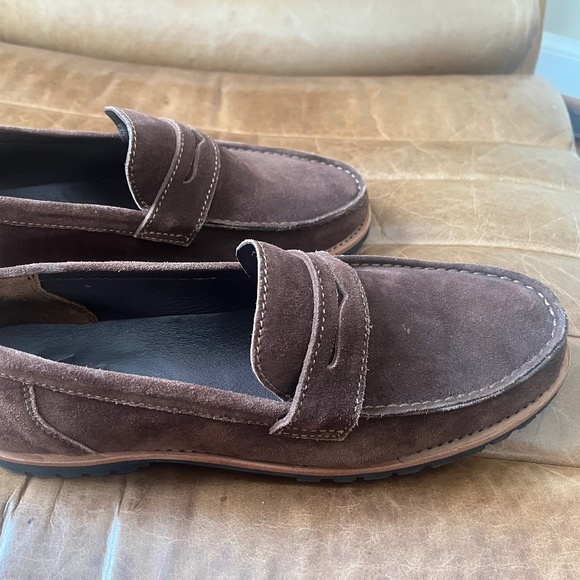 Craft and Glory Oslo Penny Loafers (Brown Rough Cut) Goodyear Welted